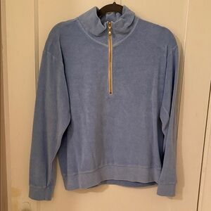 Light Blue Stoney Clover x DONNI Quarter-Zip Fleece Pullover